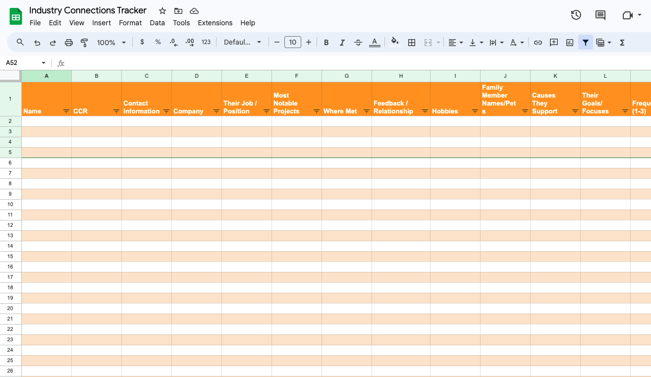 Industry Connections Tracker Industry Connections Tracker